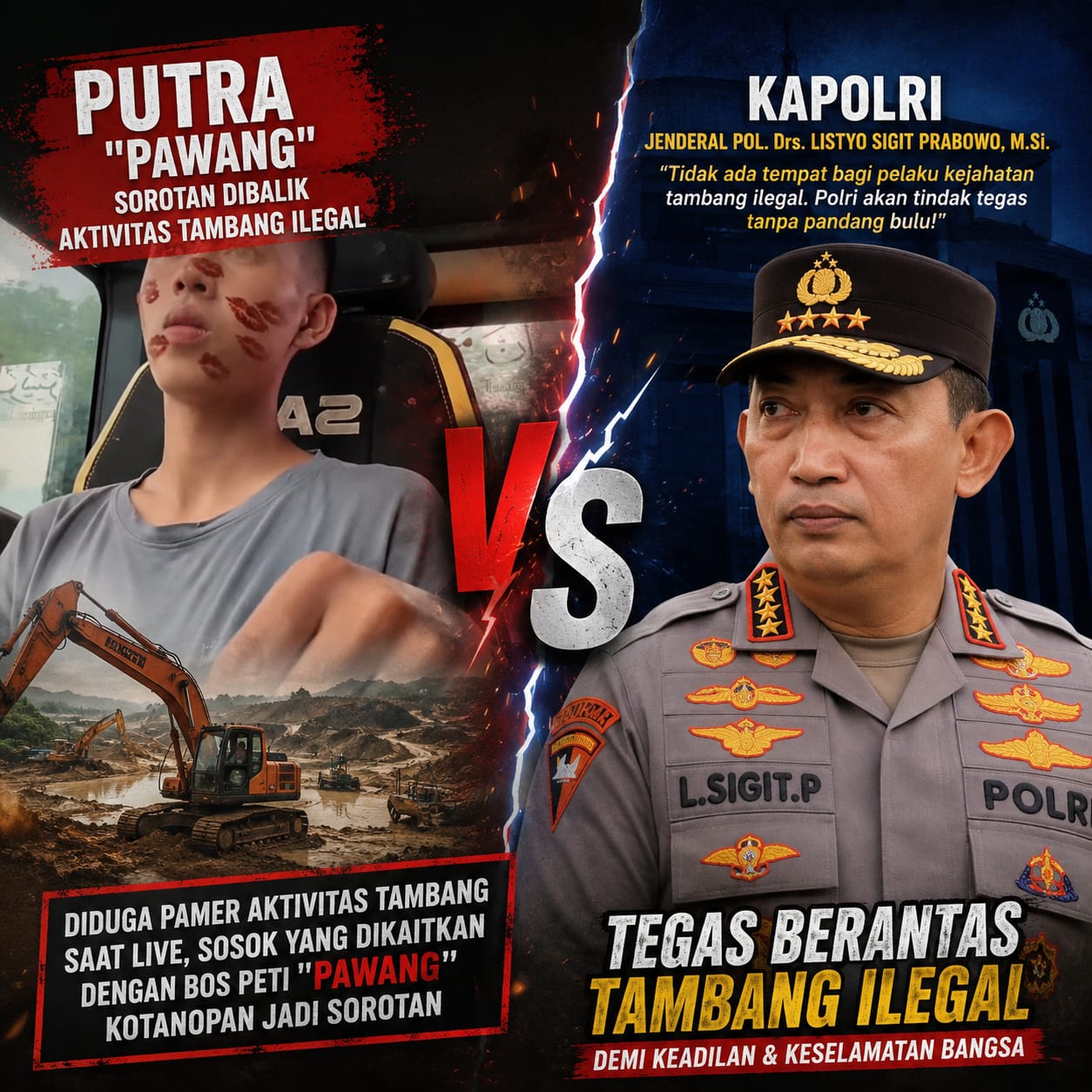 TANTANGAN TERBUKA PADA KEDAULATAN NEGARA! PAWANG KOTANOPAN KLAIM "TANAH SAYA BUKAN MILIK NEGARA", PAMER 4 OKNUM & JARINGAN MABES POLRI, KAPOLRES MADINA HANYA BISU BERTEKAN SOSIALISASI